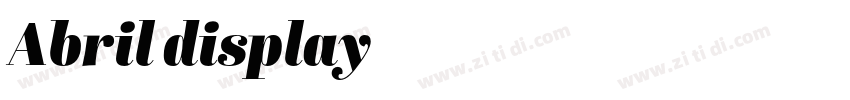 Abril display字体转换